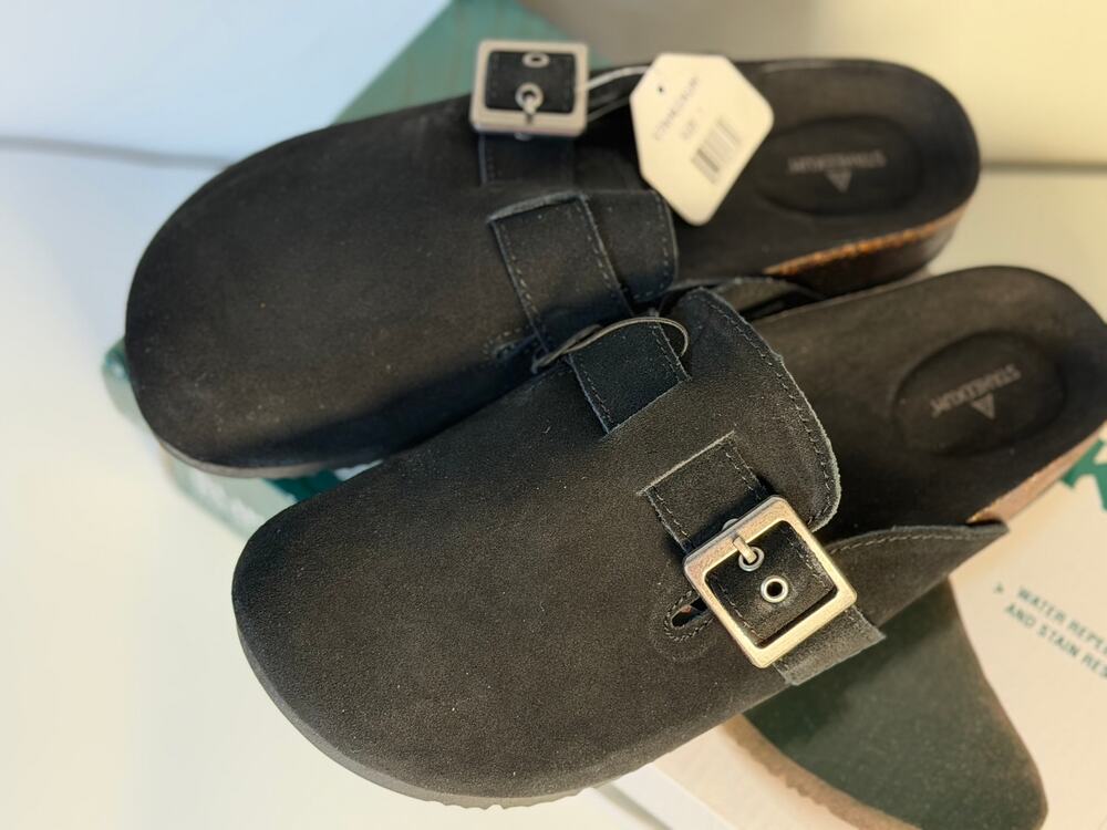 Staheekum Women’s Buckle Slip-On Clogs Black Size 7 New with Tags